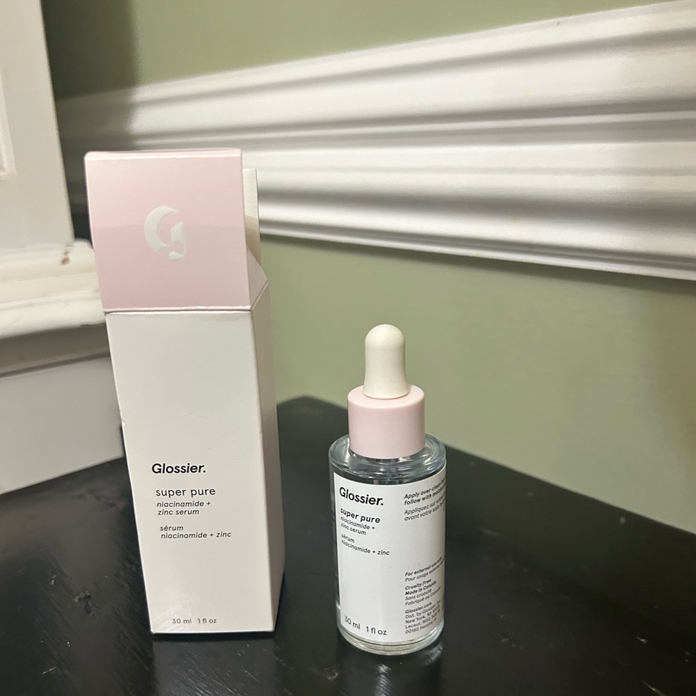 NEW! Glossier Super Pure Niacinamide + Zinc Face Serum 1oz- 30 ml Full Size